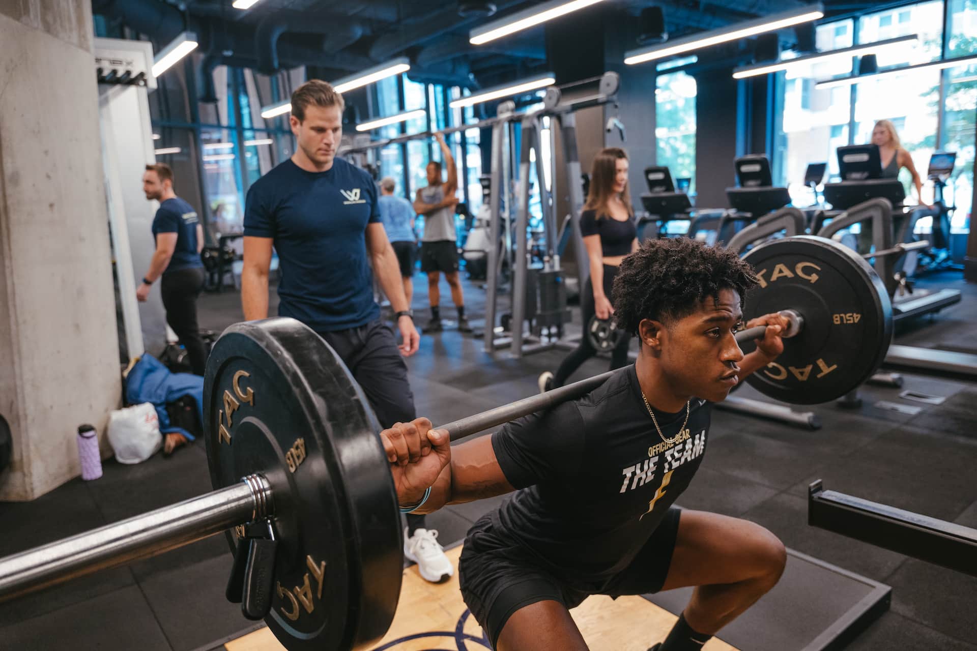 WorkLife Wellness trainer leading a corporate strength and fitness session